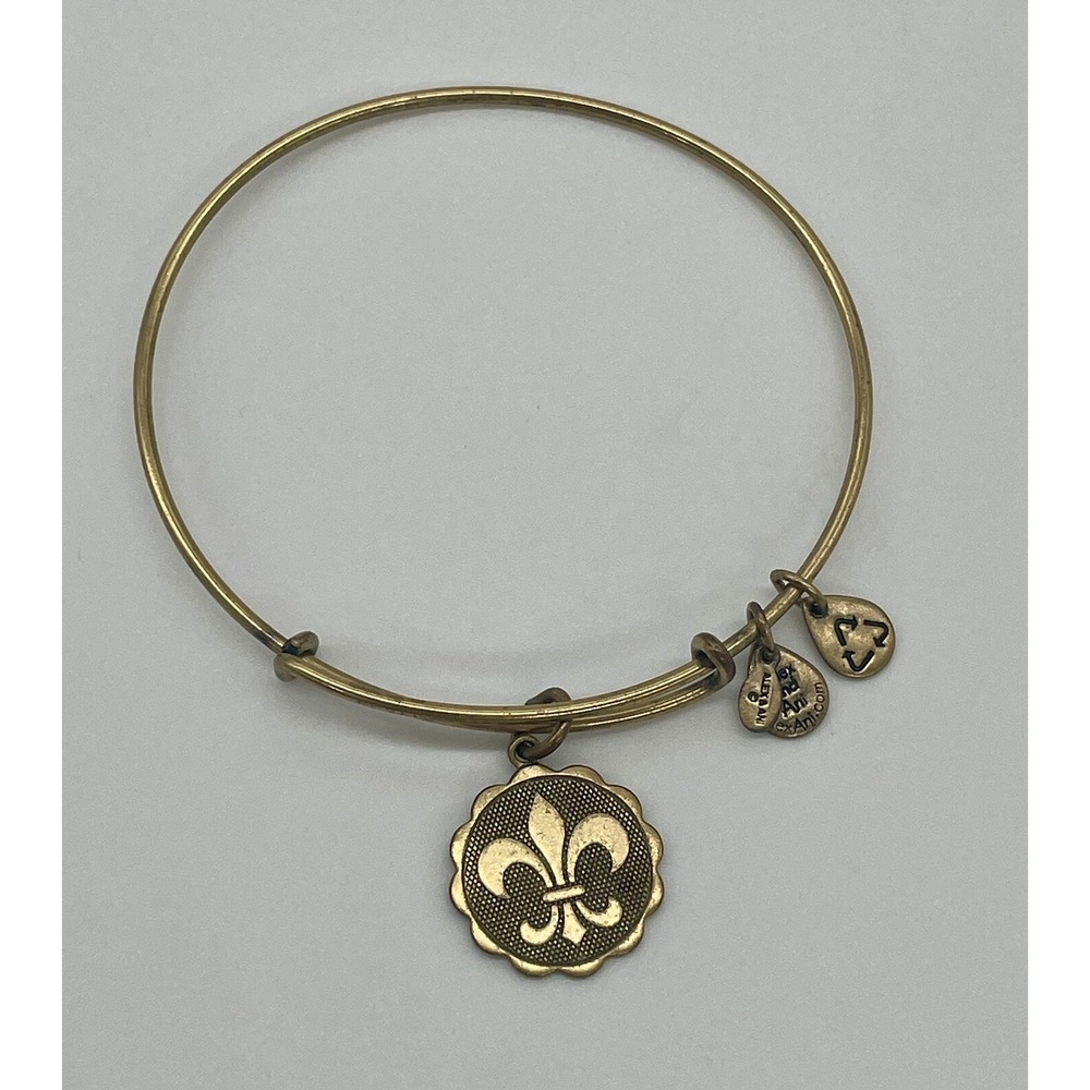 Alex And Ani  Charm Bracelet Fleur De‎ Lis Jewelry Casual Travel Party Vacation